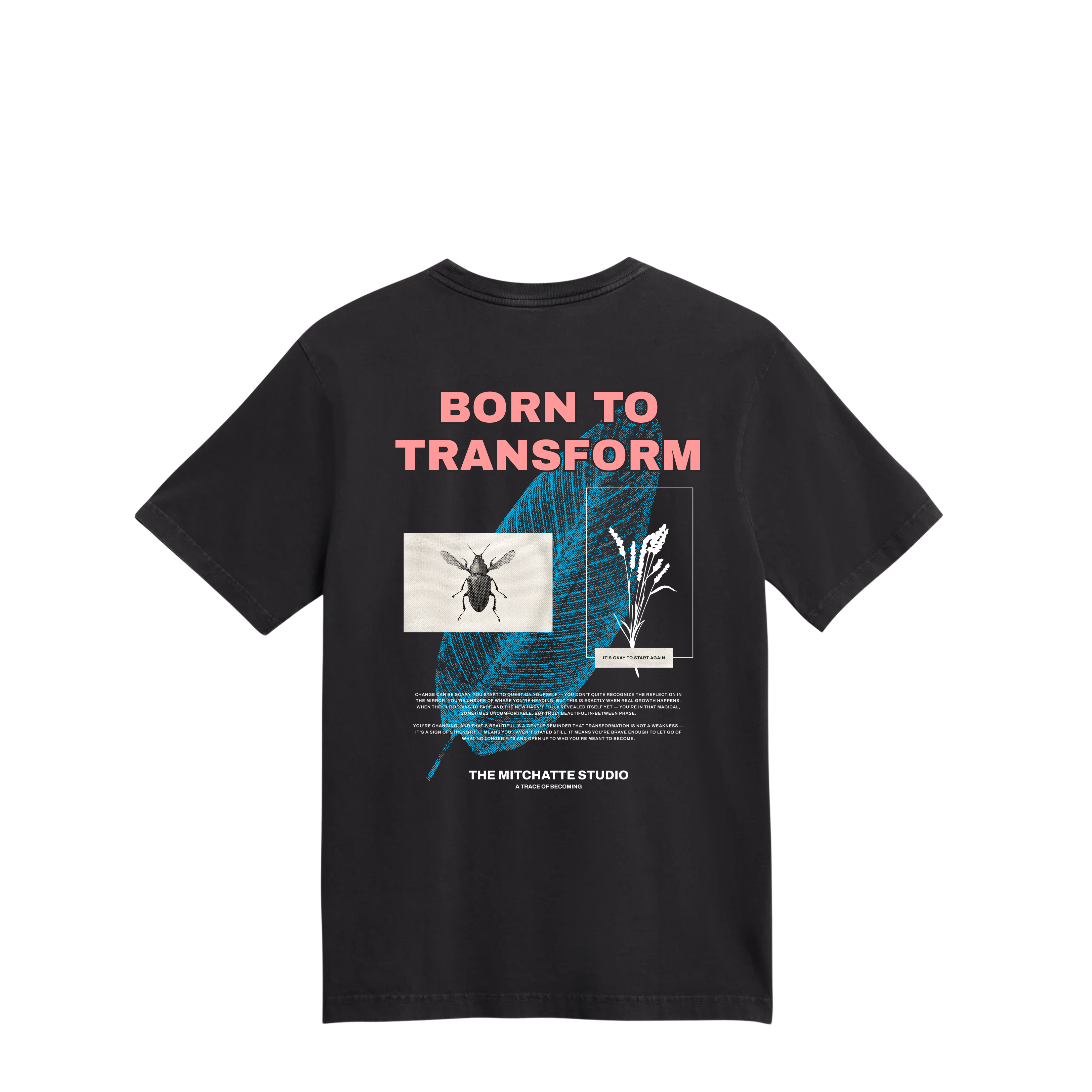 Black "Real Growth" T-shirt